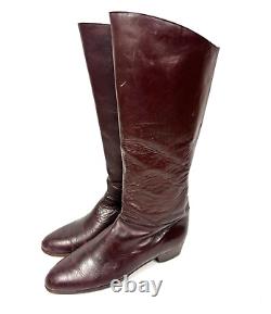 Vintage 18 Equestrian Riding Boots 70'S Western Brown Leather Horse Men's 9.5D