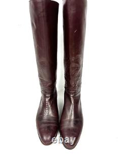 Vintage 18 Equestrian Riding Boots 70'S Western Brown Leather Horse Men's 9.5D