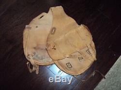 Vintage 1917 US Cavalry Leather Saddle Bags Satchel with canvas liners