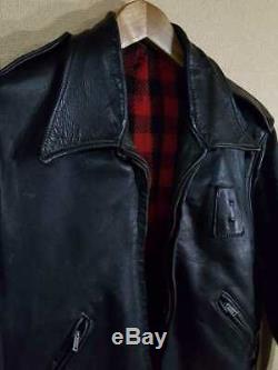 Vintage 1940's Horse Hide Riders CHP Leather Jacket M Size