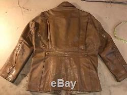 Vintage 1940s Horse Hide Leather Jacket M