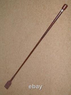 Vintage 1957 Swaine Military Royal Horse Guards Brown Leather Riding Whip / Crop