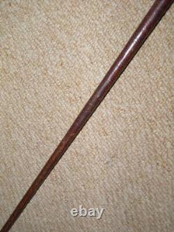 Vintage 1957 Swaine Military Royal Horse Guards Brown Leather Riding Whip / Crop