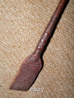 Vintage 1957 Swaine Military Royal Horse Guards Brown Leather Riding Whip / Crop