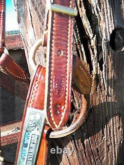 Vintage 1970 MacPherson Tack LA Sterling Silver Horse Show Trophy Leather Halter