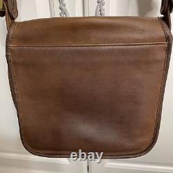 Vintage 1970s Coach Courier Bag Leather TABAC Color Made In USA New York City