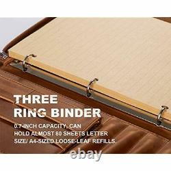 Vintage 3-Ring Binder Portfolio, Handmade Crazy-Horse Leather Legal Pad/Notepad