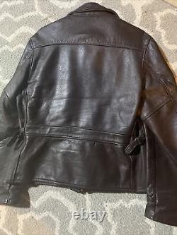 Vintage 40s 50s Genuine Horsehide Leather Jacket Horse Hide Front Quarter