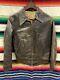 Vintage 40s 50s Styled Sportswear Pony Horsehide Leather Zip Jacket S/M 19.5x22