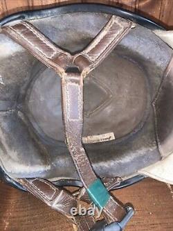 Vintage 60s CLIFF Helmet Jockey Racing Leather Straps Harness Horse