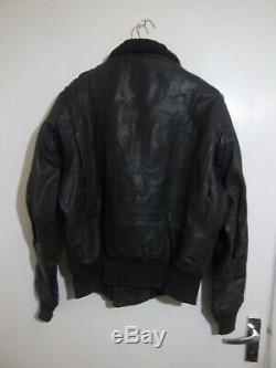 Vintage 70's Usn G1 Distressed Leather Flying Jacket Jacket Size 46 Us Cavalry