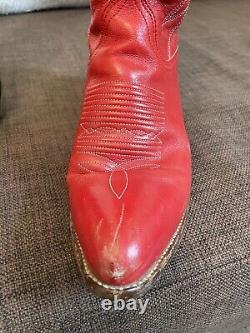 Vintage 70s Ralph Lauren Lucchese Cowboy Selene Western Boots Womens Size 6.5