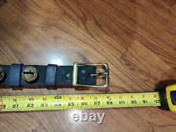 Vintage 88 inch Draft Horse Sleigh Leather Double Strap 29 Brass Jingle Bells