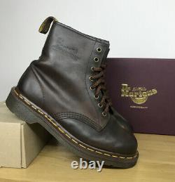 Vintage 90s Brown 8-eye 1460 Crazy Horse mie dr Doc martens boots Size Uk 6.5