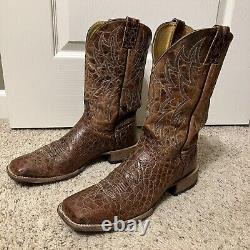 Vintage ALLIGATOR Cowboy Boots BROWN Crocodile Sz 11 D