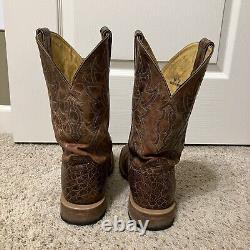 Vintage ALLIGATOR Cowboy Boots BROWN Crocodile Sz 11 D