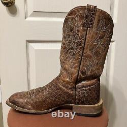 Vintage ALLIGATOR Cowboy Boots BROWN Crocodile Sz 11 D