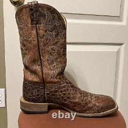 Vintage ALLIGATOR Cowboy Boots BROWN Crocodile Sz 11 D