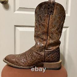 Vintage ALLIGATOR Cowboy Boots BROWN Crocodile Sz 11 D