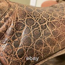 Vintage ALLIGATOR Cowboy Boots BROWN Crocodile Sz 11 D