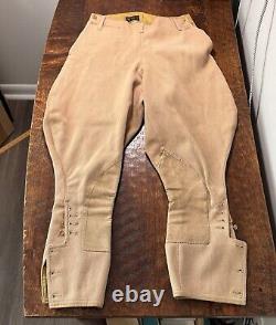 Vintage Abercrombie & Fitch Horse Riding Pants Breeches Leather Pad USA 20s 30s