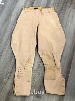 Vintage Abercrombie & Fitch Horse Riding Pants Breeches Leather Pad USA 20s 30s