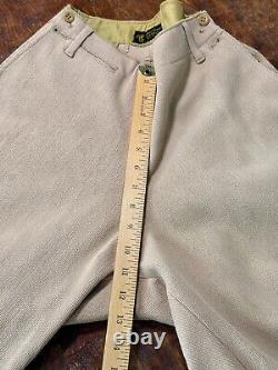 Vintage Abercrombie & Fitch Horse Riding Pants Breeches Leather Pad USA 20s 30s