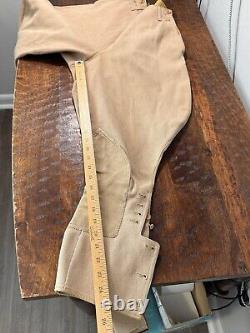 Vintage Abercrombie & Fitch Horse Riding Pants Breeches Leather Pad USA 20s 30s