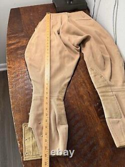 Vintage Abercrombie & Fitch Horse Riding Pants Breeches Leather Pad USA 20s 30s