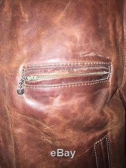 Vintage Aero 1980's horse hide leather jacket large-XL