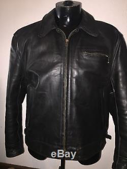 Vintage Aero 1980's horse hide leather jacket large-XL 46