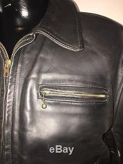 Vintage Aero 1980's horse hide leather jacket large-XL 46