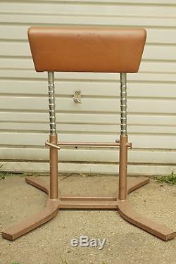 Vintage American Vault Pommel Horse, Leather, Good Condition. Pick up only