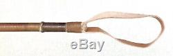 Vintage Antique 19C Antler Stag Handle Leather Wrapped Horse Bull Whip Crop Old