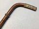 Vintage Antique 19C Howells London Horse Whip Riding Crop Snake Leather Malacca