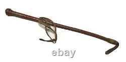 Vintage Antique 19C Ladies' Leather Wrapped Riding Horse Crop Whip Old VG Cond
