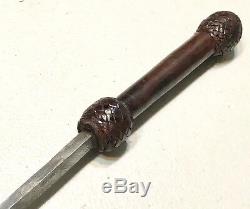 Vintage Antique 2 Leather Wrapped Horse Riding Crop Whips, 1/Stilleto In Handle