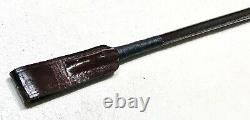 Vintage Antique Dark Cherry Leather Wrapped Horse Bull Riding Whip Crop Old VG