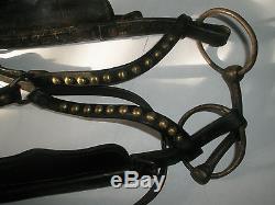 Vintage Antique Equestrian Horse Bridle Headstall Leather Older Piece