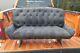 Vintage Antique Horse Carriage Bench Seat Buggy Wagon Sleigh Tufted Leather