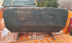 Vintage Antique Horse Carriage Bench Seat Buggy Wagon Sleigh Tufted Leather