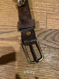 Vintage Antique Horse Sleigh Bells on 65 Leather Strap