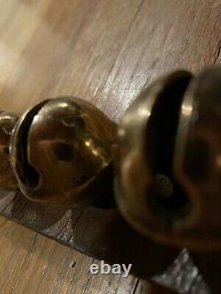 Vintage Antique Horse Sleigh Bells on 65 Leather Strap