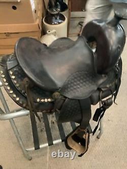 Vintage Antique Leather Horse Riding Saddle