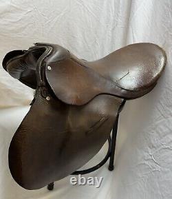 Vintage Antique Leather Horse Riding Saddle From England