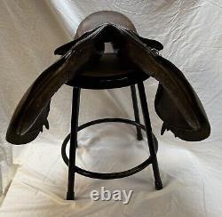 Vintage Antique Leather Horse Riding Saddle From England