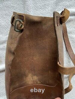 Vintage Antique Leather Puttees Cavalry Riding Calf Guards Shin Gaiters Biker