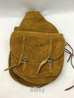 Vintage Antique Leather Saddle Bags Western American Horse