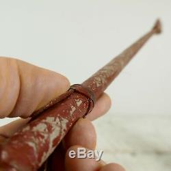 Vintage Antique Leather Wrapped Horse Riding Crop Whip In Handle 19 Carved