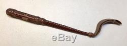 Vintage Antique Leather Wrapped Horse Riding Crop Whip WithStilleto In Handle 12.5